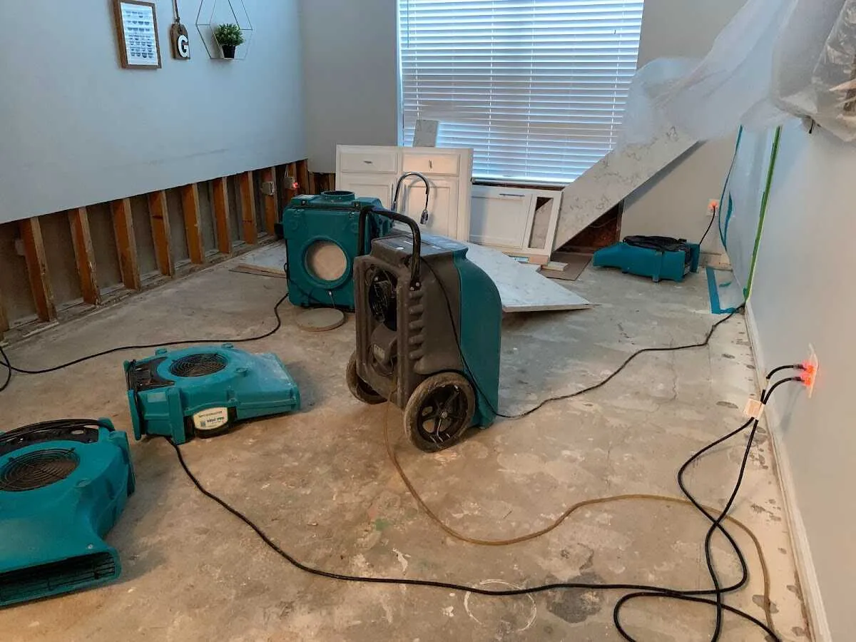 Dehumidifier in flood-cut room for Water Extraction & Removal in River Forest